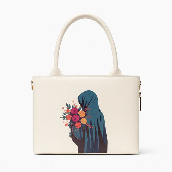 Velanzy Hijab Art Tote – Floral Elegance Edition