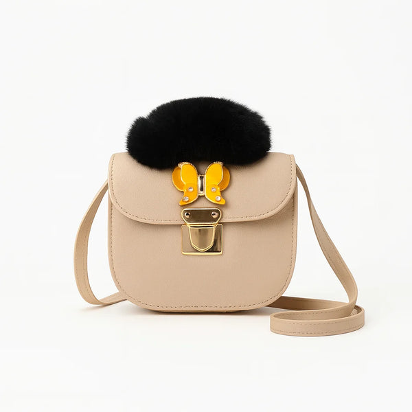 Velanzy Mini Charm Bag – Sandy Beige Butterfly