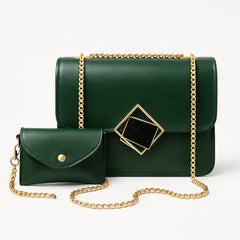 Velanzy Chic Chain Bag – Forest Green Luxe