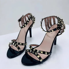 Black Studded Stiletto Heels Justyouroutfit