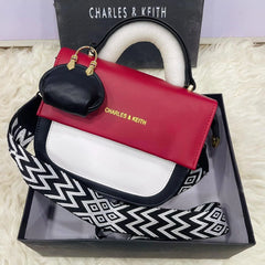 C&K Branded Crossbody Bag for Girls – Premium Quality with Digital Long Belt & Keychain