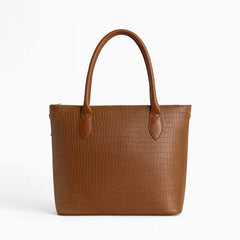 Premium Croc-Textured Tote Bag