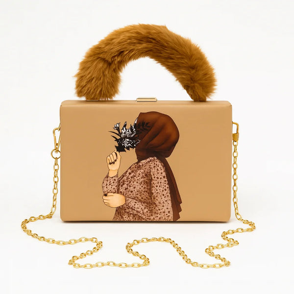 Master Quality Shoulder Bag for Girls – Premium Pur Style with Long Chain & Attractive Lock