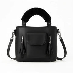 Velanzy Dual-Zip Handbag – Midnight Noir Velvet