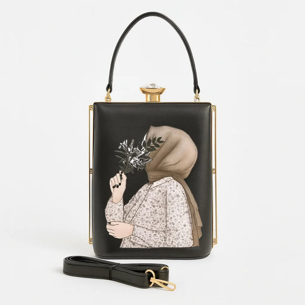 Premium Quality Shoulder Bag – Stylish Medium Size with Unique Frame & Lock