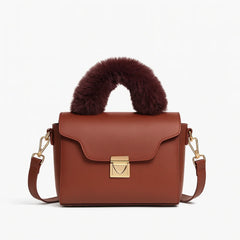 Velanzy Luxe Satchel – Mocha Brown Velvet