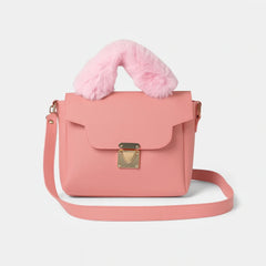 Velanzy Luxe Satchel – Blush Petal Velvet