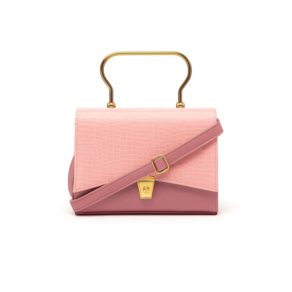 Velanzy Luxe Flap Satchel – Petal Pink