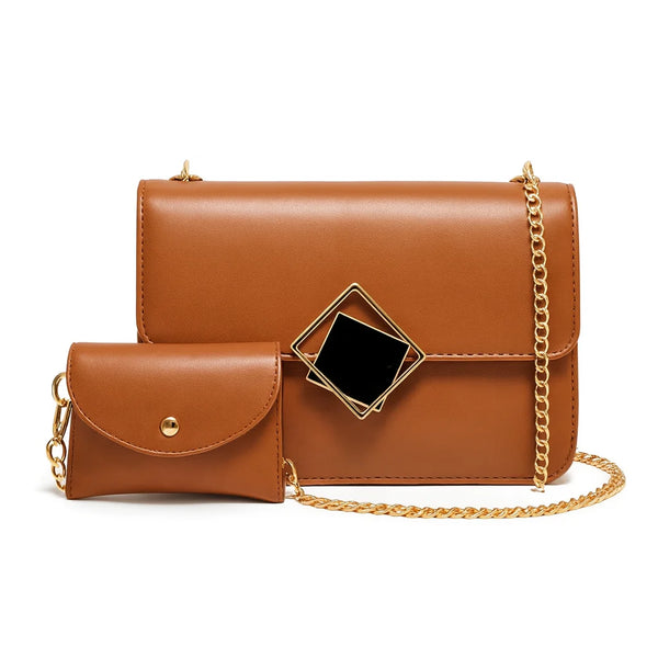 Velanzy Chic Chain Bag – Mocha Brown Glow