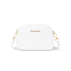 Velanzy Embroidered Elegance – White PU Shoulder Charm