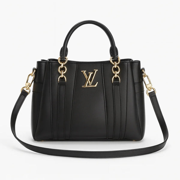 Velanzy Signature Tote – Noir Black Luxe