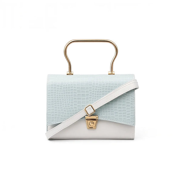 Velanzy Luxe Flap Satchel – Sky Mist Blue