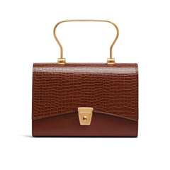 Velanzy Luxe Flap Satchel – Mocha Stone