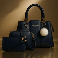 Christian Dior Inspired 3-Pcs Shoulder Bag – Premium Quality Large Size with Unique Handle