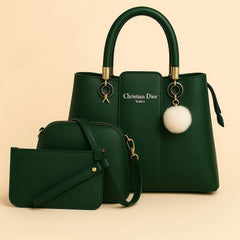 Christian Dior Inspired 3-Pcs Shoulder Bag – Premium Quality Large Size with Unique Handle