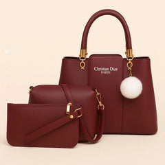Christian Dior Inspired 3-Pcs Shoulder Bag – Premium Quality Large Size with Unique Handle
