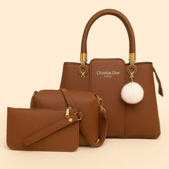 Christian Dior Inspired 3-Pcs Shoulder Bag – Premium Quality Large Size with Unique Handle