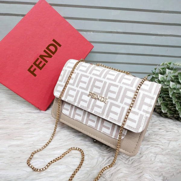 FENDI Inspired Large Crossbody Handbag with Chain for Women