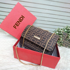 FENDI Inspired Large Crossbody Handbag with Chain for Women