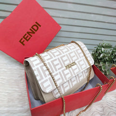 FENDI Inspired Large Crossbody Handbag with Chain for Women