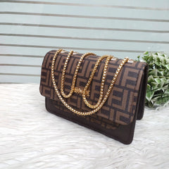 FENDI Inspired Large Crossbody Handbag with Chain for Women