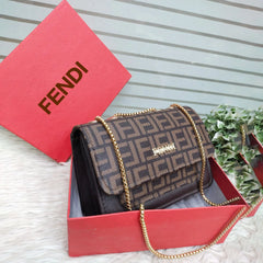 FENDI Inspired Large Crossbody Handbag with Chain for Women