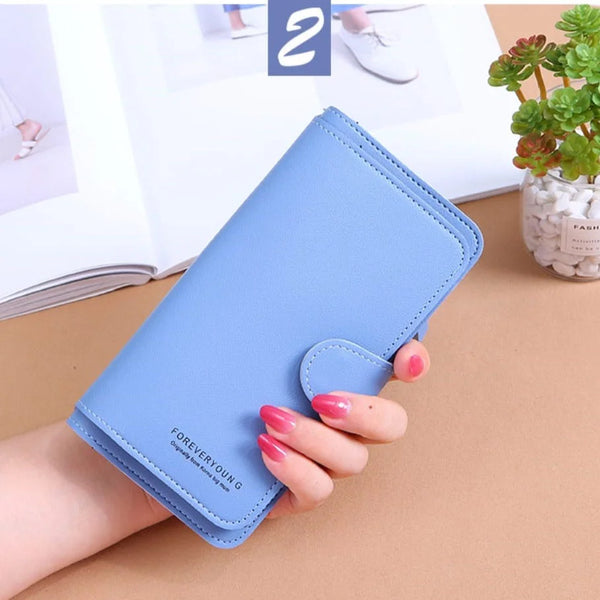 Forever Young Spacious Hand Clutch with Mobile & Cardholder – Sky Blue