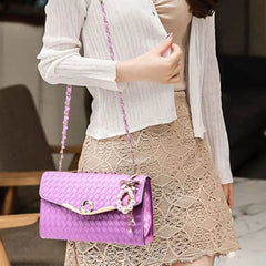 Imported Chain-Belt Crossbody Bag
