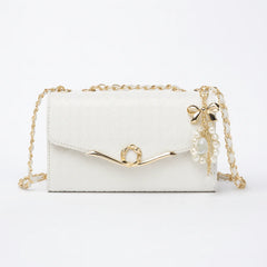 Imported Chain-Belt Crossbody Bag