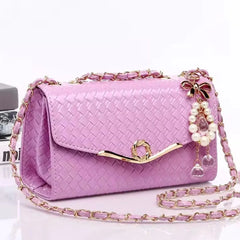 Imported Chain-Belt Crossbody Bag