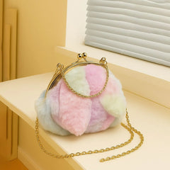 Imported Fluffy Fur Crossbody Bag for Girls – Medium Size, Soft & Stylish