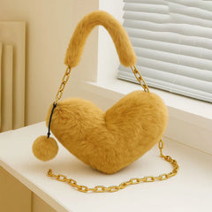 Imported Fluffy Fur Crossbody Bag for Girls – Medium Size, Soft & Stylish