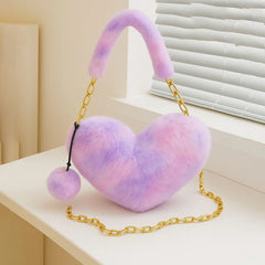 Imported Fluffy Fur Crossbody Bag for Girls – Medium Size, Soft & Stylish