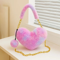 Imported Fluffy Fur Crossbody Bag for Girls – Medium Size, Soft & Stylish