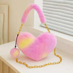 Imported Fluffy Fur Crossbody Bag for Girls – Medium Size, Soft & Stylish