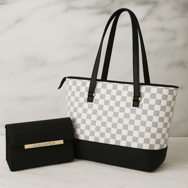 LV High Quality Tote Bag with Clutch Wallet – Big Size