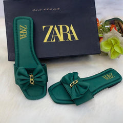 Luxe Satin Bow Slides – Premium Comfort in Elegant Design
