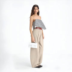 Velanzy Sleek Tab Flap Bag – Pure White Grace