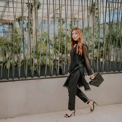 Velanzy Bold Square Tote – Midnight Black Edition