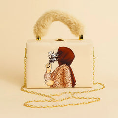 Master Quality Shoulder Bag for Girls – Premium Pur Style with Long Chain & Attractive Lock