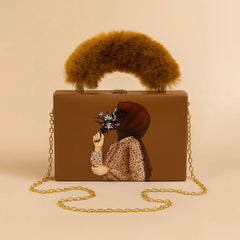 Master Quality Shoulder Bag for Girls – Premium Pur Style with Long Chain & Attractive Lock