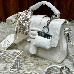 New Arrival AAA Quality Handbag with Scarf & Long Strap