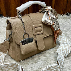 New Arrival AAA Quality Handbag with Scarf & Long Strap
