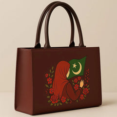 Pakistan Independence Day Tote Bag – Patriotic Hijabi Girl Design