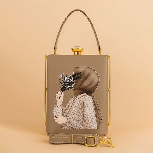 Premium Quality Shoulder Bag – Stylish Medium Size with Unique Frame & Lock