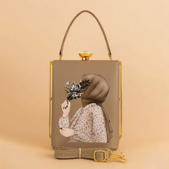 Premium Quality Shoulder Bag – Stylish Medium Size with Unique Frame & Lock