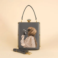 Premium Quality Shoulder Bag – Stylish Medium Size with Unique Frame & Lock