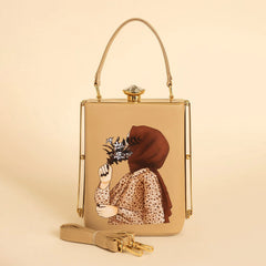 Premium Quality Shoulder Bag – Stylish Medium Size with Unique Frame & Lock