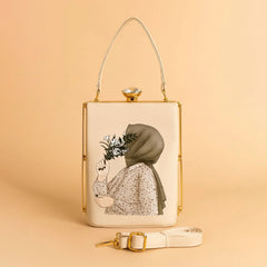 Premium Quality Shoulder Bag – Stylish Medium Size with Unique Frame & Lock