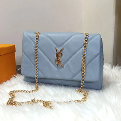 Soft Material Shoulder Bag with Long Chain